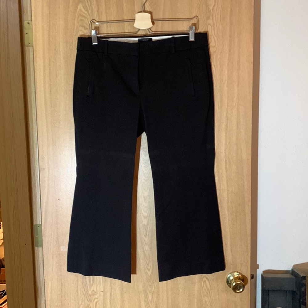 J.Crew Teddie cropped trousers in black, sz 12